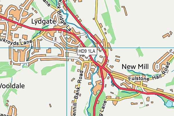 HD9 1LA map - OS VectorMap District (Ordnance Survey)