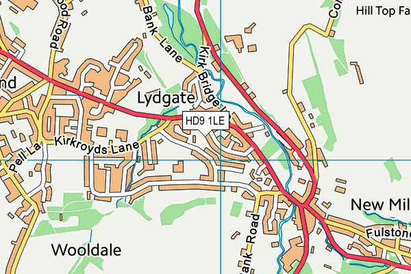 HD9 1LE map - OS VectorMap District (Ordnance Survey)