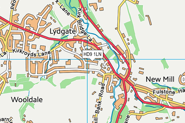 HD9 1LN map - OS VectorMap District (Ordnance Survey)