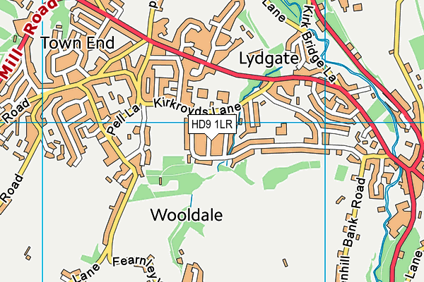 HD9 1LR map - OS VectorMap District (Ordnance Survey)