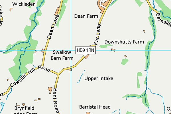 Hepworth United Fc map (HD9 1RN) - OS VectorMap District (Ordnance Survey)