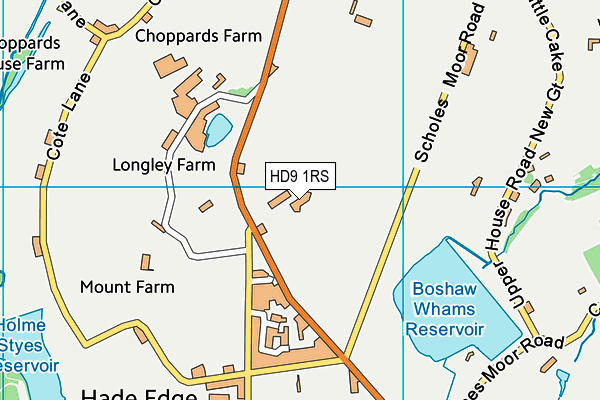 HD9 1RS map - OS VectorMap District (Ordnance Survey)