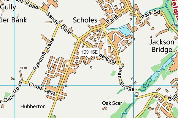 HD9 1SE map - OS VectorMap District (Ordnance Survey)