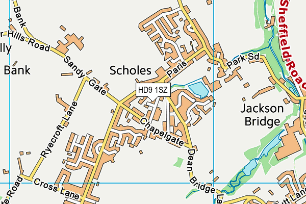 HD9 1SZ map - OS VectorMap District (Ordnance Survey)