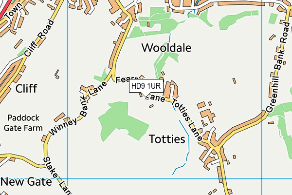 HD9 1UR map - OS VectorMap District (Ordnance Survey)