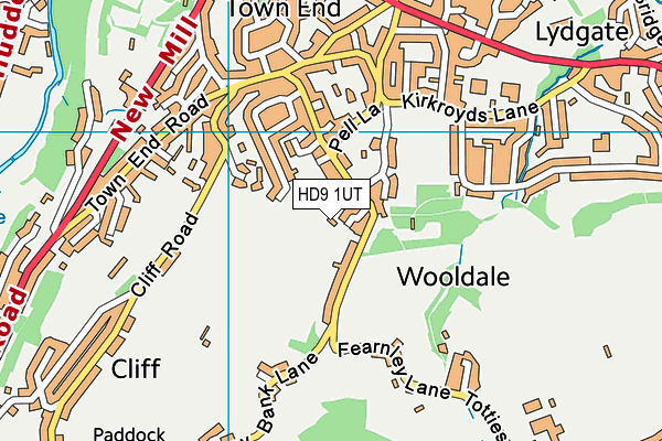 HD9 1UT map - OS VectorMap District (Ordnance Survey)