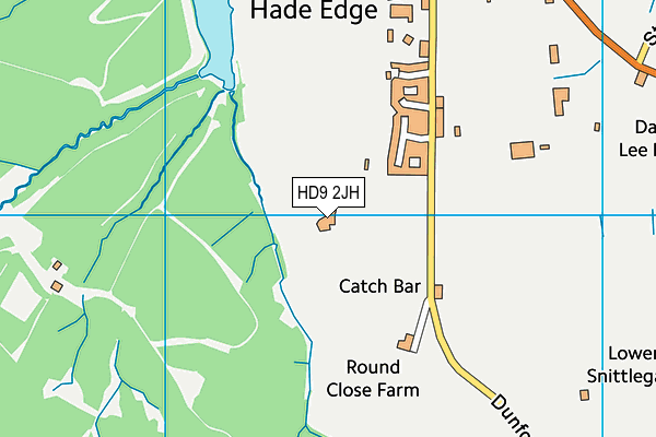 HD9 2JH map - OS VectorMap District (Ordnance Survey)