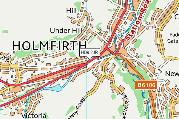 HD9 2JR map - OS VectorMap District (Ordnance Survey)