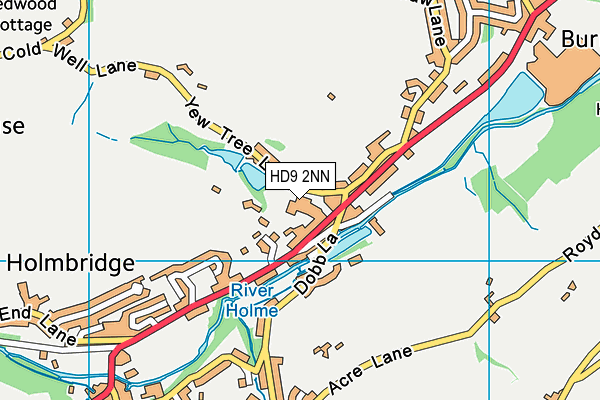 HD9 2NN map - OS VectorMap District (Ordnance Survey)