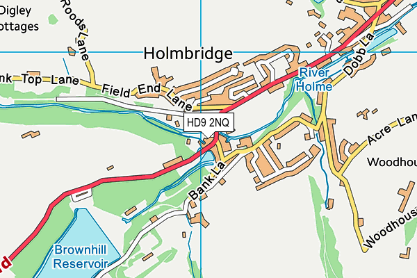 HD9 2NQ map - OS VectorMap District (Ordnance Survey)