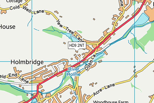 HD9 2NT map - OS VectorMap District (Ordnance Survey)