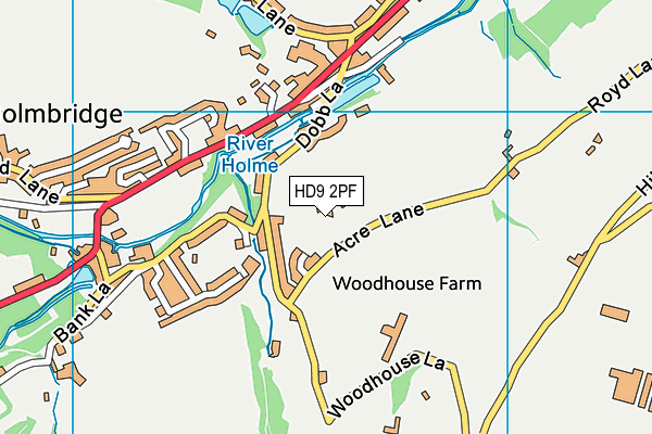 Hinchliffe Mill Junior and Infant School map (HD9 2PF) - OS VectorMap District (Ordnance Survey)