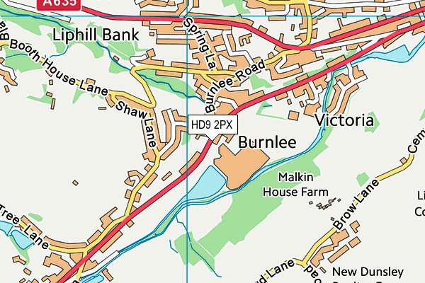 Map of TURNER BROTHERS (HOLMFIRTH) LIMITED at district scale