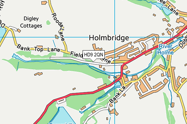 HD9 2QN map - OS VectorMap District (Ordnance Survey)