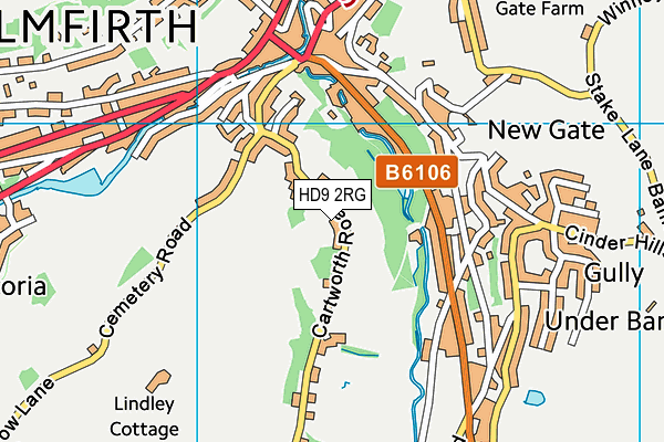 Holmfirth Junior Infant and Nursery School map (HD9 2RG) - OS VectorMap District (Ordnance Survey)