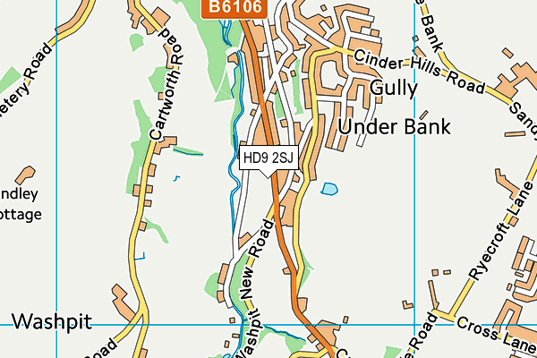 HD9 2SJ map - OS VectorMap District (Ordnance Survey)