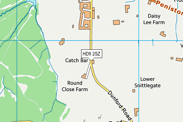 HD9 2SZ map - OS VectorMap District (Ordnance Survey)