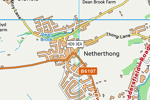 HD9 3EA map - OS VectorMap District (Ordnance Survey)