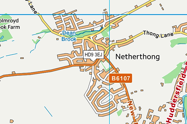 HD9 3EJ map - OS VectorMap District (Ordnance Survey)