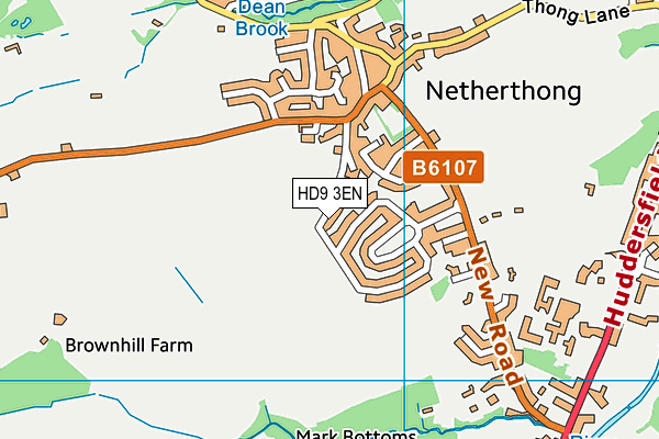 HD9 3EN map - OS VectorMap District (Ordnance Survey)
