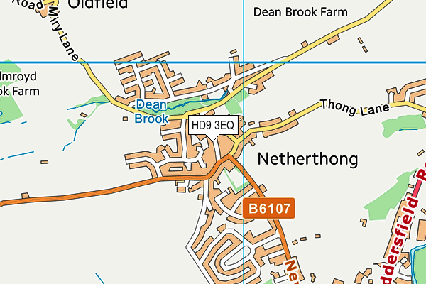 HD9 3EQ map - OS VectorMap District (Ordnance Survey)