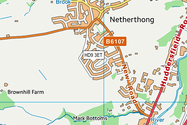 HD9 3ET map - OS VectorMap District (Ordnance Survey)