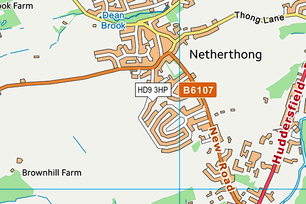 HD9 3HP map - OS VectorMap District (Ordnance Survey)