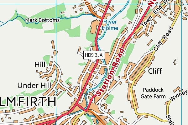 Map of BSB (HOLMFIRTH) LIMITED at district scale