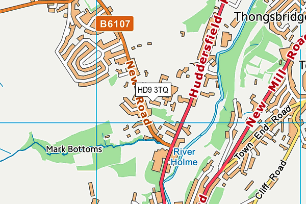 HD9 3TQ map - OS VectorMap District (Ordnance Survey)