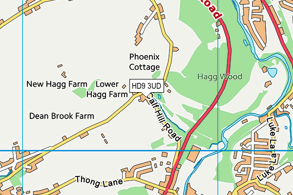 HD9 3UD map - OS VectorMap District (Ordnance Survey)