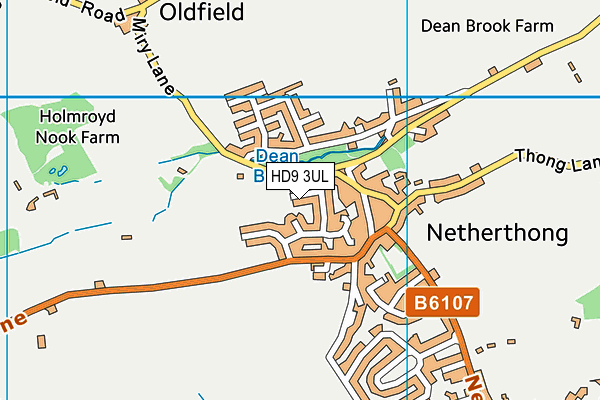 HD9 3UL map - OS VectorMap District (Ordnance Survey)