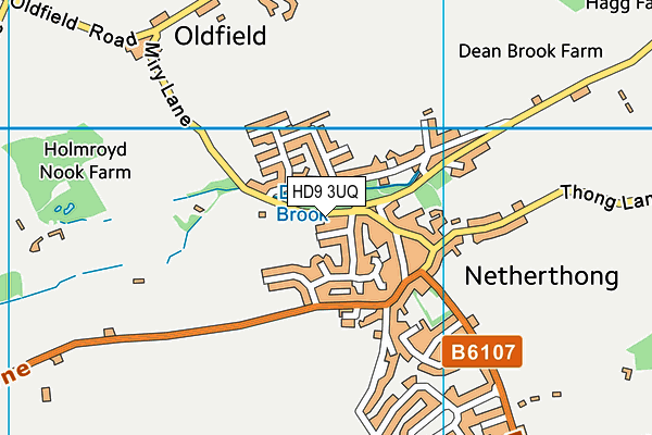 HD9 3UQ map - OS VectorMap District (Ordnance Survey)