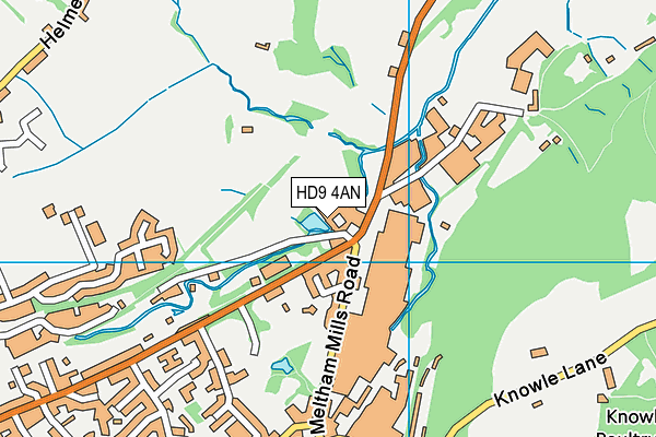 HD9 4AN map - OS VectorMap District (Ordnance Survey)