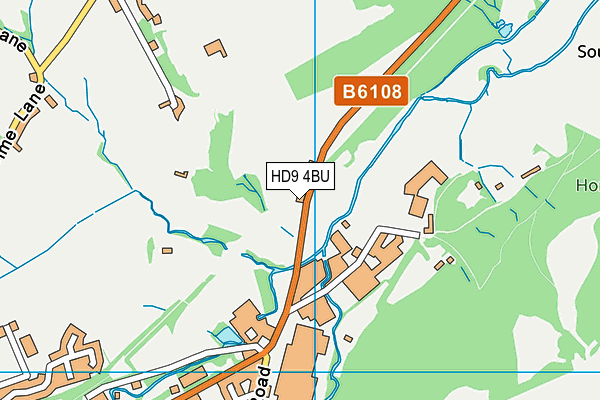 HD9 4BU map - OS VectorMap District (Ordnance Survey)