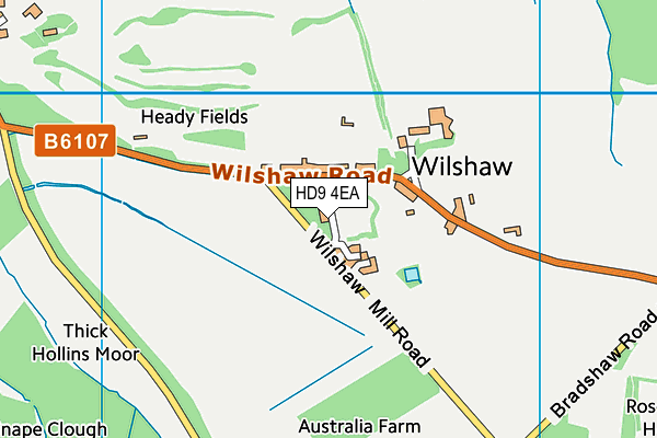 HD9 4EA map - OS VectorMap District (Ordnance Survey)