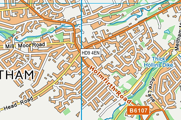 HD9 4EN map - OS VectorMap District (Ordnance Survey)