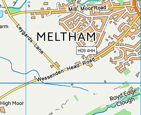 HD9 4HH map - OS VectorMap District (Ordnance Survey)