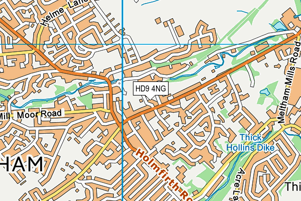 HD9 4NG map - OS VectorMap District (Ordnance Survey)