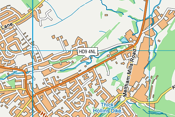 HD9 4NL map - OS VectorMap District (Ordnance Survey)