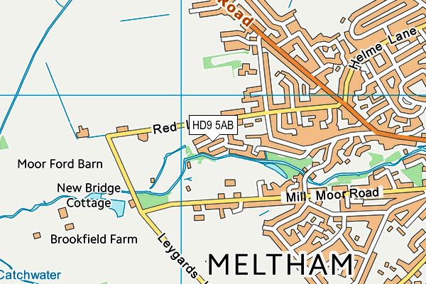 HD9 5AB map - OS VectorMap District (Ordnance Survey)