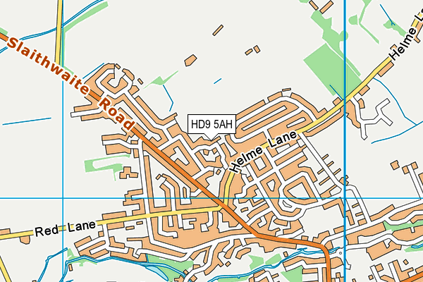 HD9 5AH map - OS VectorMap District (Ordnance Survey)