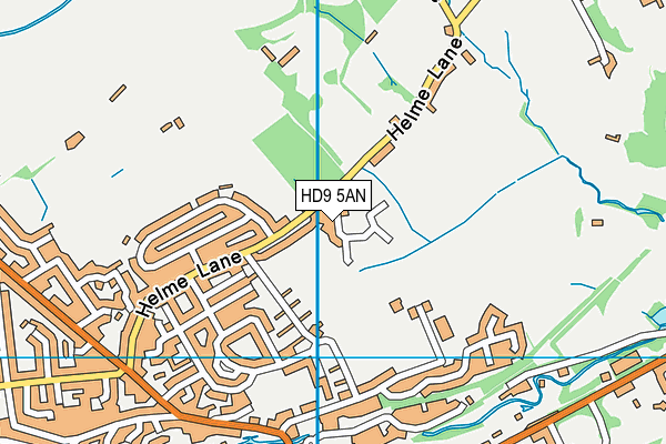 HD9 5AN map - OS VectorMap District (Ordnance Survey)