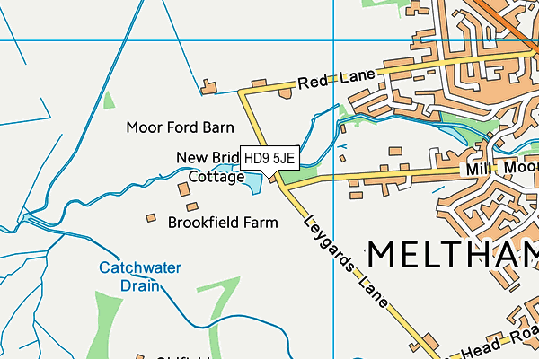 HD9 5JE map - OS VectorMap District (Ordnance Survey)