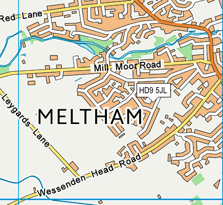 HD9 5JL map - OS VectorMap District (Ordnance Survey)