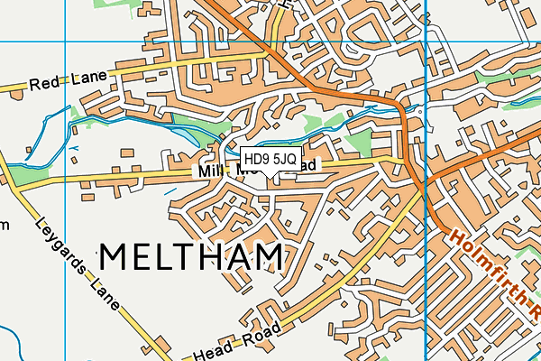 HD9 5JQ map - OS VectorMap District (Ordnance Survey)