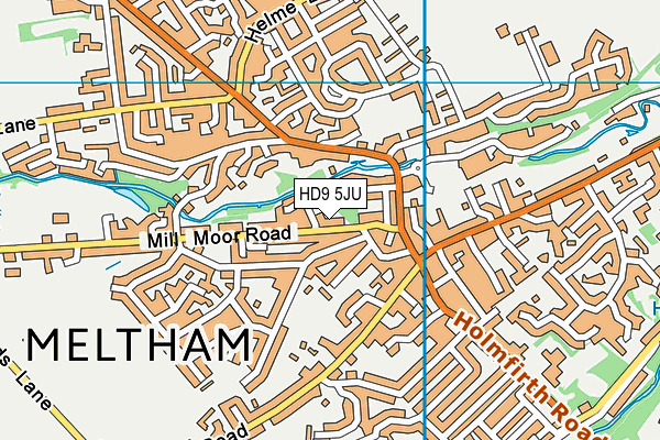 HD9 5JU map - OS VectorMap District (Ordnance Survey)