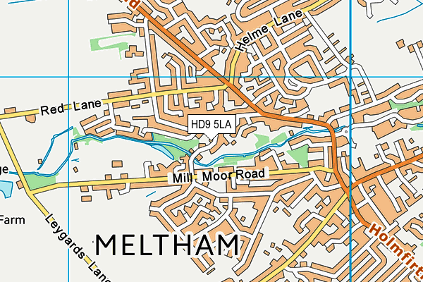 HD9 5LA map - OS VectorMap District (Ordnance Survey)