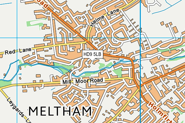 HD9 5LB map - OS VectorMap District (Ordnance Survey)