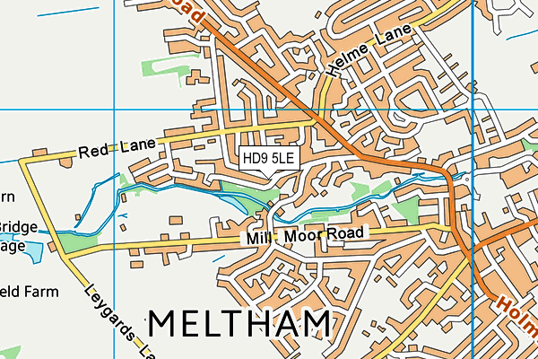 HD9 5LE map - OS VectorMap District (Ordnance Survey)