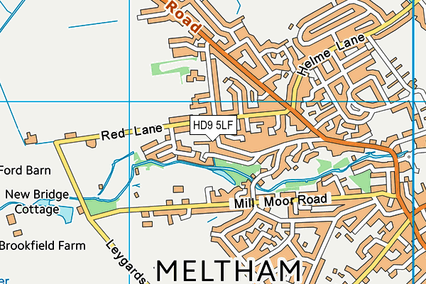 HD9 5LF map - OS VectorMap District (Ordnance Survey)